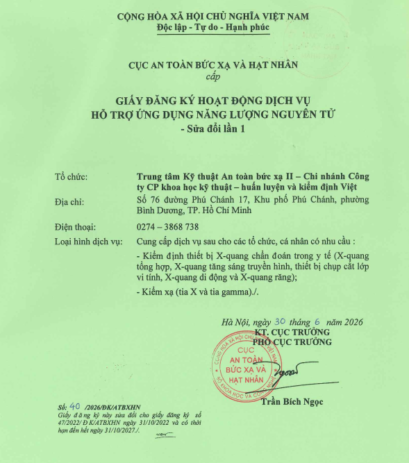 kiểm định máy x-quang